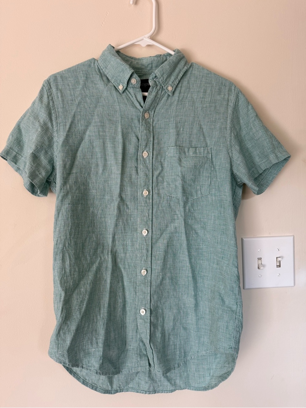 J. Crew Mint Green Short-Sleeve Button-Down Shirt
